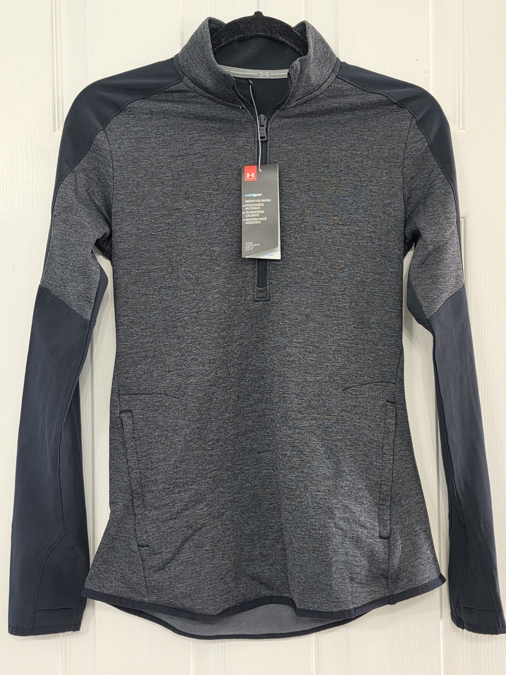 Under Armour Women’s Grey Quarter-Zip Cold Gear Performance Pullover XS NWT